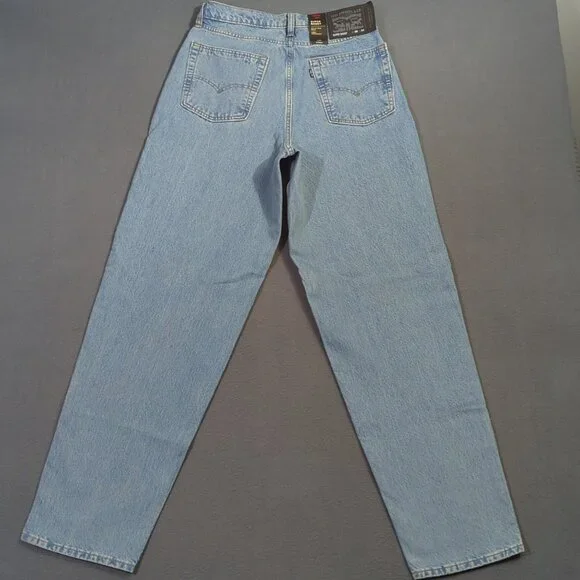 Levi's Jeans Men's 28x34 Blue Super Baggy Denim Cordura Drawstrings Retro NWT Jeans